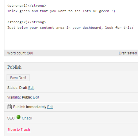 WordPress edit page mode screenshot