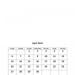 Free April 2014 calendar