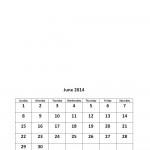 Free June 2014 calendar
