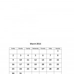 March 2014 calendar