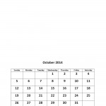 Free October 2014 calendar