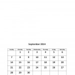September 2014 calendar free
