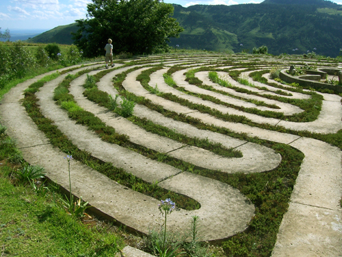 walking the labyrinth at The Edge