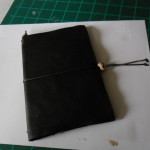 Leather book cover completed